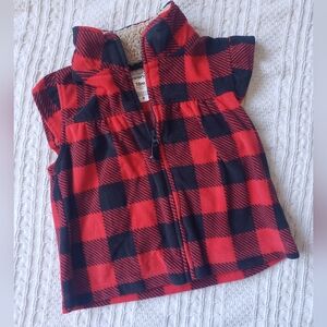 Baby girl plaid vest 18M